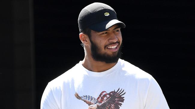 Broncos players gathered on Monday. Photo by Bradley Kanaris/Getty Images.