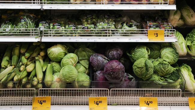 SYDNEY, AUSTRALIA - Newswire Photos JANUARY 17, 2022: A view of a produce section in a coles supermarket while they fix some general prices on specific food items to help out families with their weekly grocery budgets to provide some relief with the rising cost of living. Picture: NCA NewsWire