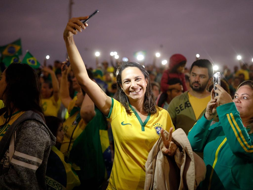 Thousands of Bolsonaristas gathered in front of army commands in Brazil’s main cities. Picture: Sergio Lima/AFP