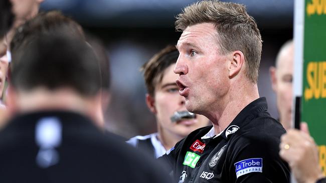 Nathan Buckley wasn’t rapt with his side on Sunday. Picture: Getty Images