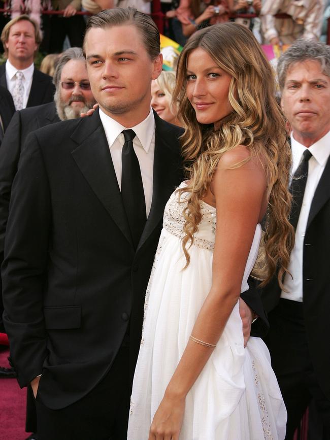 Leonardo DiCaprio and Gisele Bündchen at the Oscars in 2005. Picture: Getty
