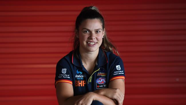 Crows AFLW star Hatchard. Picture: Tricia Watkinson