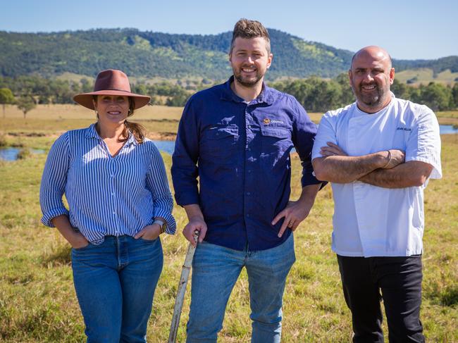 (From left) TSEG Group Head of Sustainability Amanda Visser, Odonata Foundation CEO Sam Marwood, The Star Gold Coast Exec Chef Uday Huja.