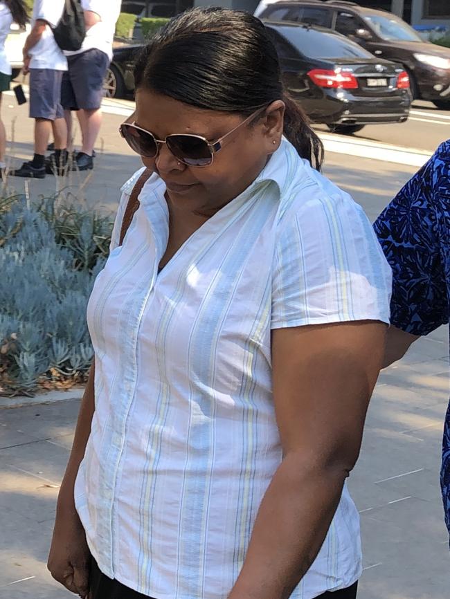 Shakuntala Mudaliar arriving for day one of the hearing on November 27.