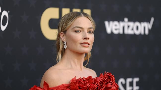 SANTA MONICA, CALIFORNIA – JANUARY 14: Margot Robbie attends the 29th Annual Critics Choice Awards at Barker Hangar on January 14, 2024 in Santa Monica, California. (Photo by Frazer Harrison/Getty Images)