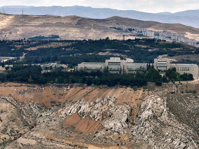 An area near the Syrian presidential palace in Damascus' Mount Qasyoun was struck by Israel. Picture: AFP
