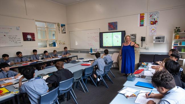 English school teacher Alex Whitting at Ashfield Boys High School in Ashfield, Sydney. Picture: Julian Andrews