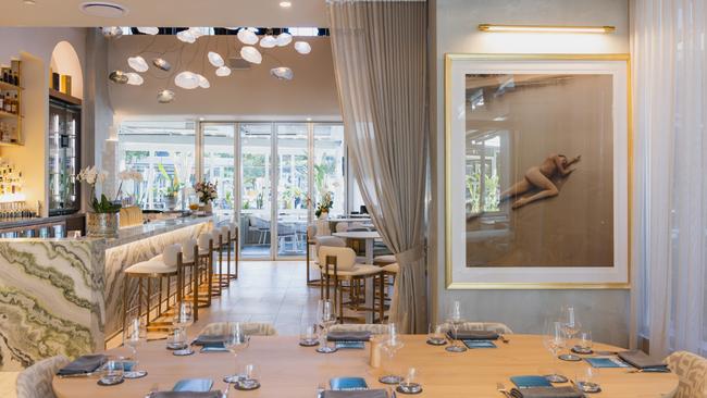 The bar area at Blowfish Ocean Bar and Grill in Broadbeach.