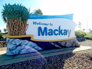 The welcome to Mackay sign on the roundabout at Bakers Creek on the southern entrance to the city. Photo Alan Quinney / Daily Mercury. Picture: Alan Quinney