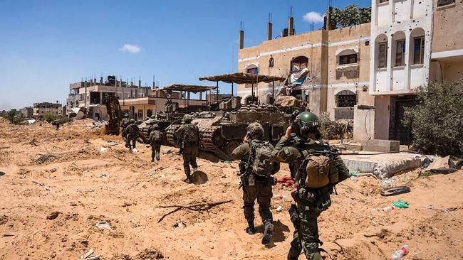 Israeli soldiers during military operations in the Gaza Strip. Picture: AFP