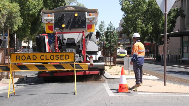 Emergency works on Hartley St in early October. Picture: Gera Kazakov