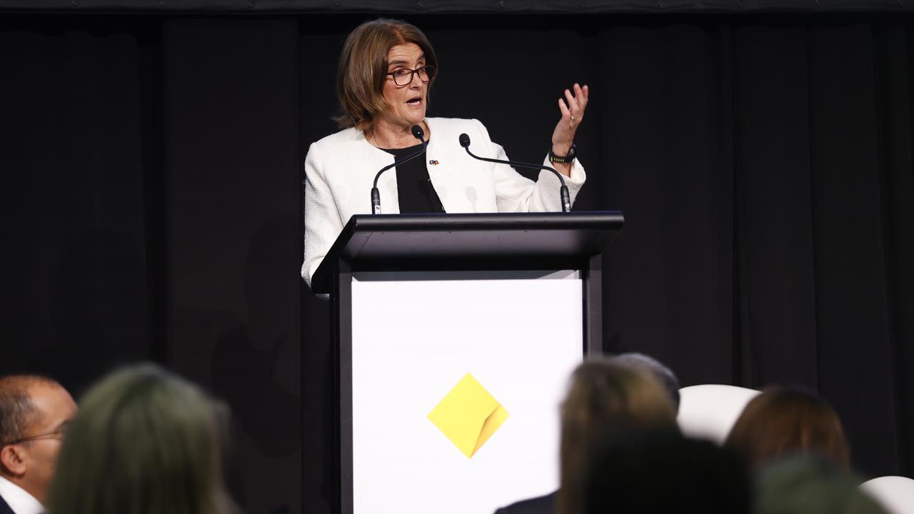 RBA governor Michele Bullock speaks at the Commonwealth Bank of Australia Global Markets Conference in Sydney. Picture: NCA NewsWire / Dylan Coker