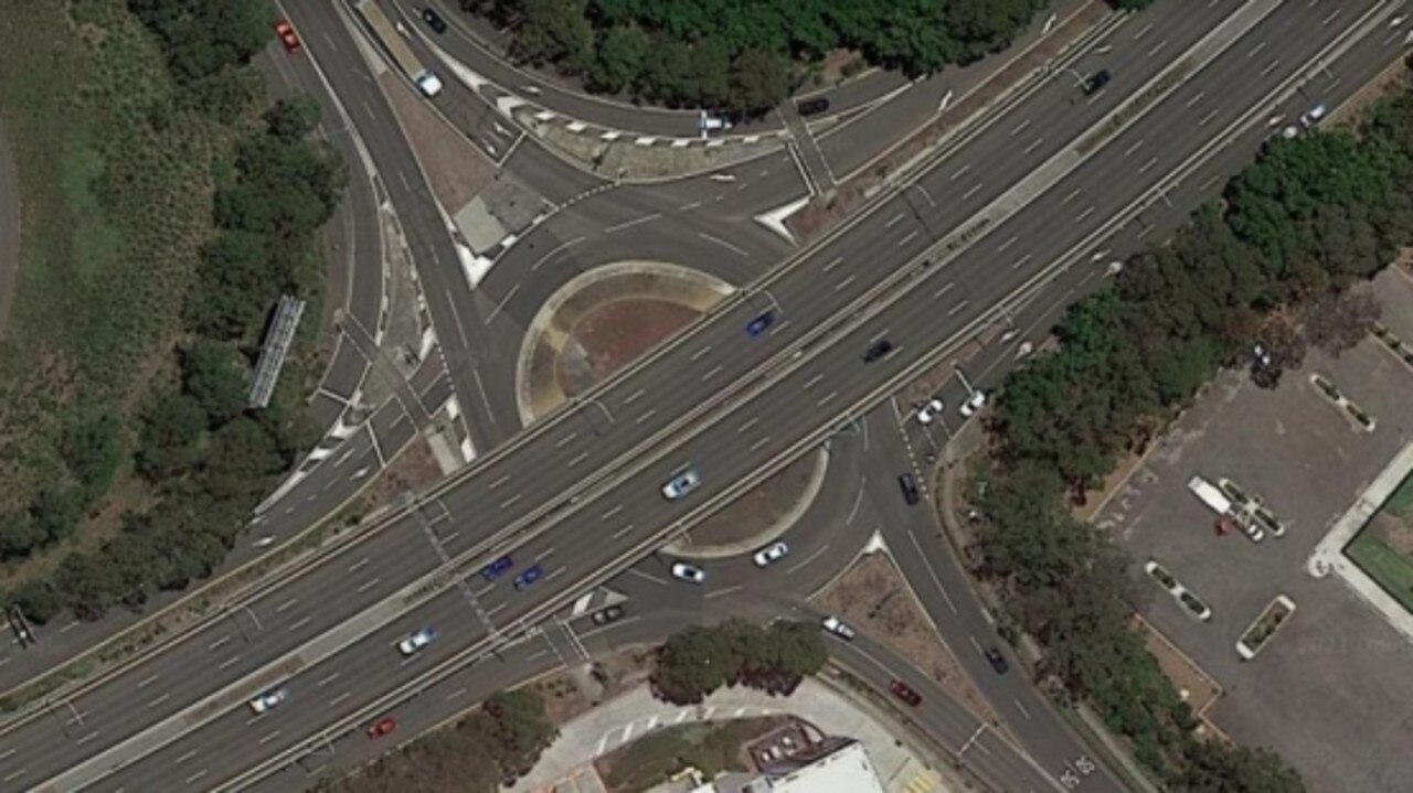 The infamous roundabout at Australia Ave and Homebush Bay Drive.