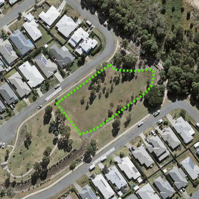 Proposed new off leash area at Daylesford Park, Ormeau.