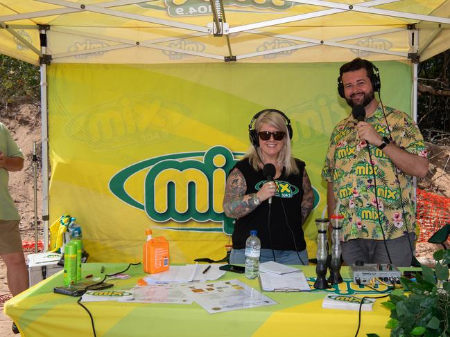Mix 104.9 fm at the Darwin Beer Can Regatta at Mindil Beach, 2024. Picture: Pema Tamang Pakhrin