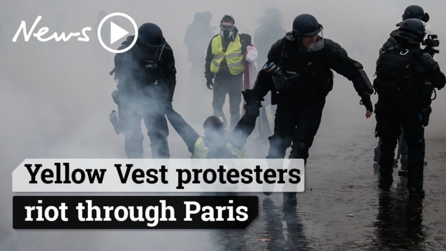 Paris riots: Cops fire tear gas at Yellow Vest protesters