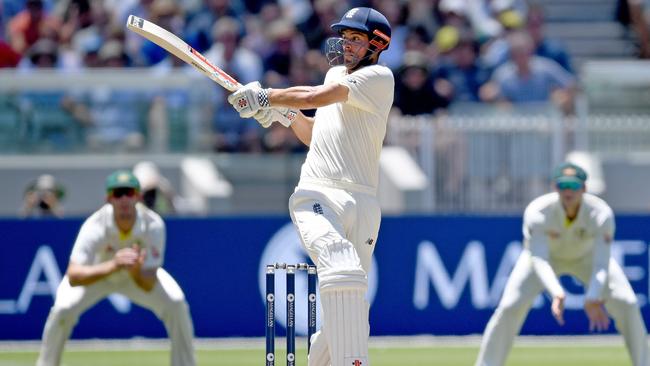 Alastair Cook in action on day two. Picture: AAP.