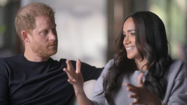 Harry and Meghan discussing their relationship in the new show.