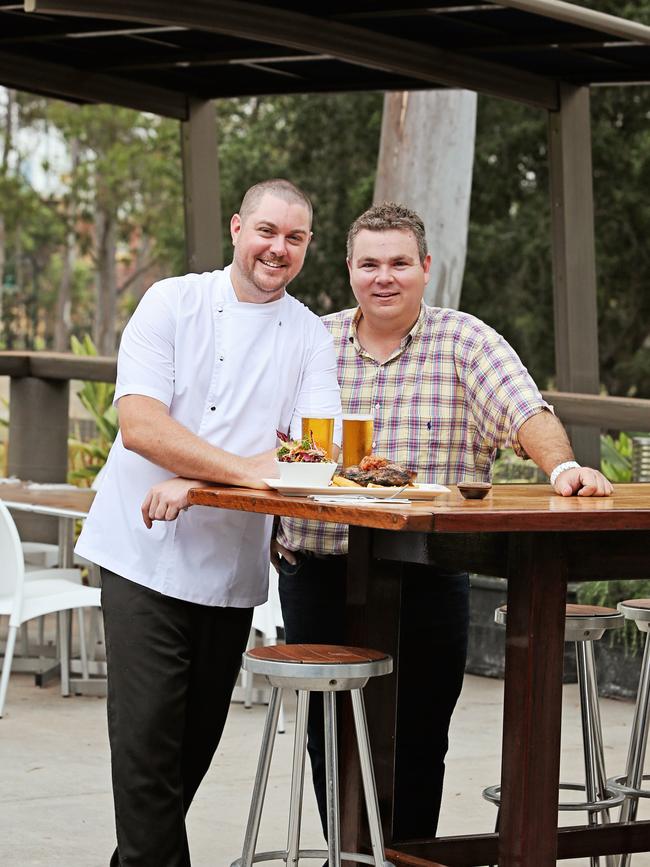 Ash Reed and Matt Moses of Ruggers Restaurant &amp; Bar back in 2014.