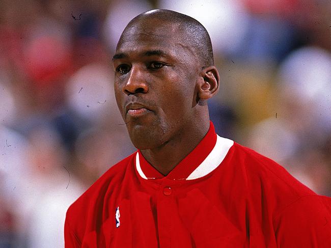 1990:  Michael Jordan #23 of the Chicago Bulls looks on before the game.   Mandatory Credit: Ken Levine  /Allsport