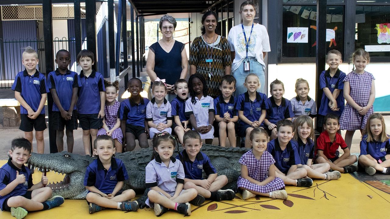 HOWARD SPRINGS PRIMARY SCHOOL Transition Surisetti TEACHERS: Special Education Support Officer: Karen Parrott, Classroom Teacher: Kalyani Surisetti, Teacher Assistant: Renny Kirwin, Marlon Alden, Isaac Van De Wouw, Jay Ellis, Isha Milstead-Ridley, Pio Chol, Stella White, Alex Hopgood, Hannah Van De Wouw, Archie Kennerley, Mckenna Bethel, Caleb Graham, Jordan Donovan, Riley Lewis, Eleven McKenzieRustin Mackie, Boston Galyer, Katelyn Tang, Nate Winter, Remi Keegan, Antonio Settembri, Harlee Clark, Andy Merrick, Matilda Davies. Picture: Renee Buckingham