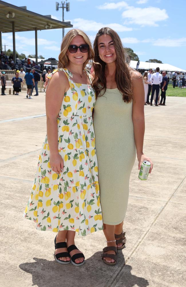 MELBOURNE, AUSTRALIA – DECEMBER 8 2024 Stephanie and Aleks attend the Werribee Cup in Werribee on December 8th, 2024. Picture: Brendan Beckett