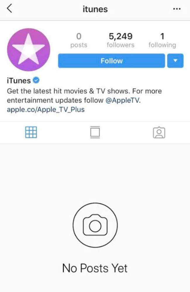 Apple removed all posts from its iTunes accounts on social media.