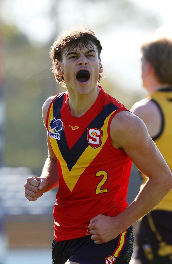 Lucas Camporeale is likely to be a later pick for Carlton in the draft. Picture: Sarah Reed/AFL Photos via Getty Images.