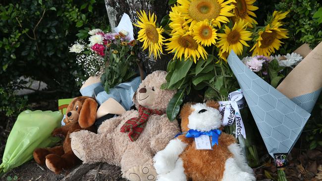 Members of the public left flowers and teddies at the Goodstart Early Learning centre in Edmonton following the tragic death of a toddler. PICTURE: BRENDAN RADKE