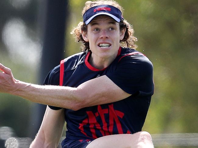 Melbourne training at Casey Fields. 22/01/2021.  Ben Brown training the the Demons at Casey Fields today   . Pic: Michael Klein