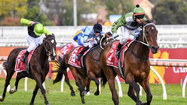 Incentivise leaves the opposition in his wake at Caulfield. Picture: Racing Photos via Getty Images