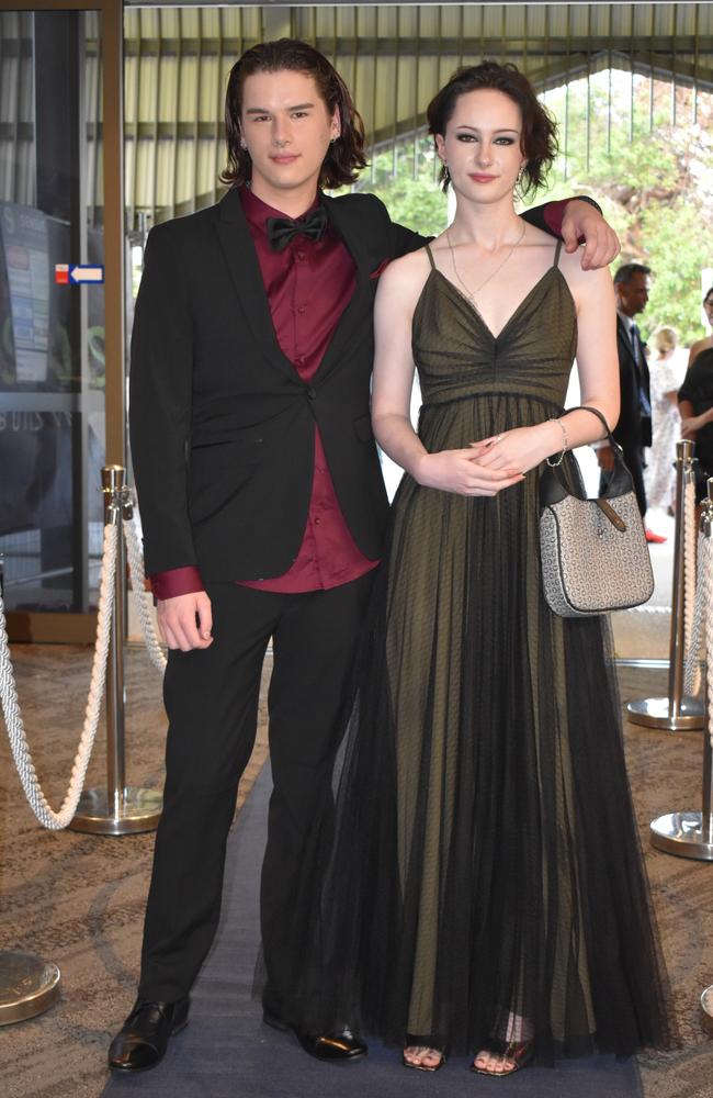 Ethan Blackman and Lyle Maclean at the Sunshine Coast Grammar School formal 2023. Photo: Jorina Maureschat