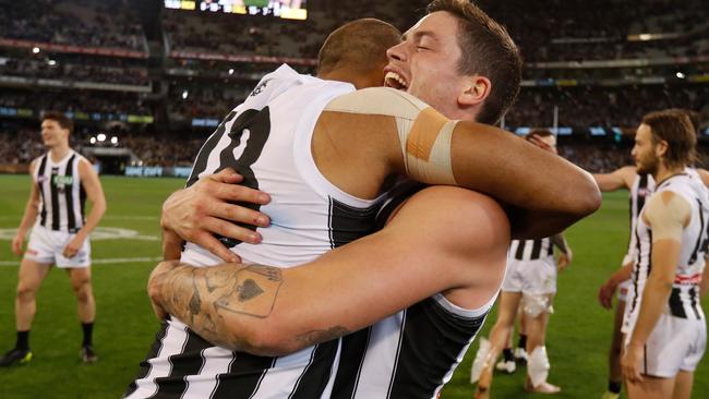 Travis Varcoe and Jack Crisp. Picture: Getty Images