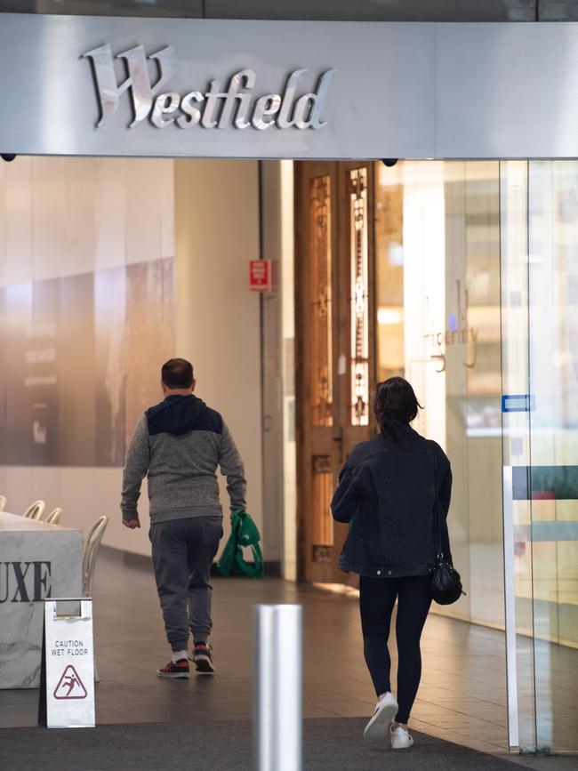 Bondi Junction Westfield has a number of Covid-19 exposure sites. Picture / Monique Harmer