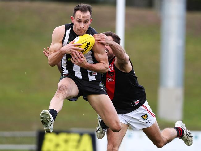 Glenorchy star Jaye Bowden was kept to a solitary point by Corey Nankervis. Picture: NIKKI DAVIS-JONES