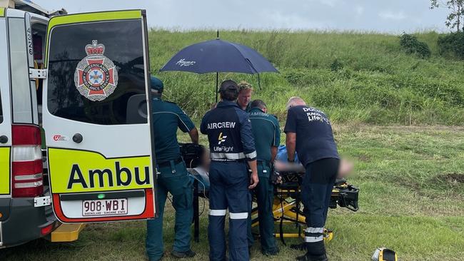 The scene of a cane truck crash in the Bundaberg region.