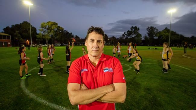 Goodwood Saints Football Club president Craig Scott before the Goodwood Oval lights saga was resolved. Picture: James Elsby