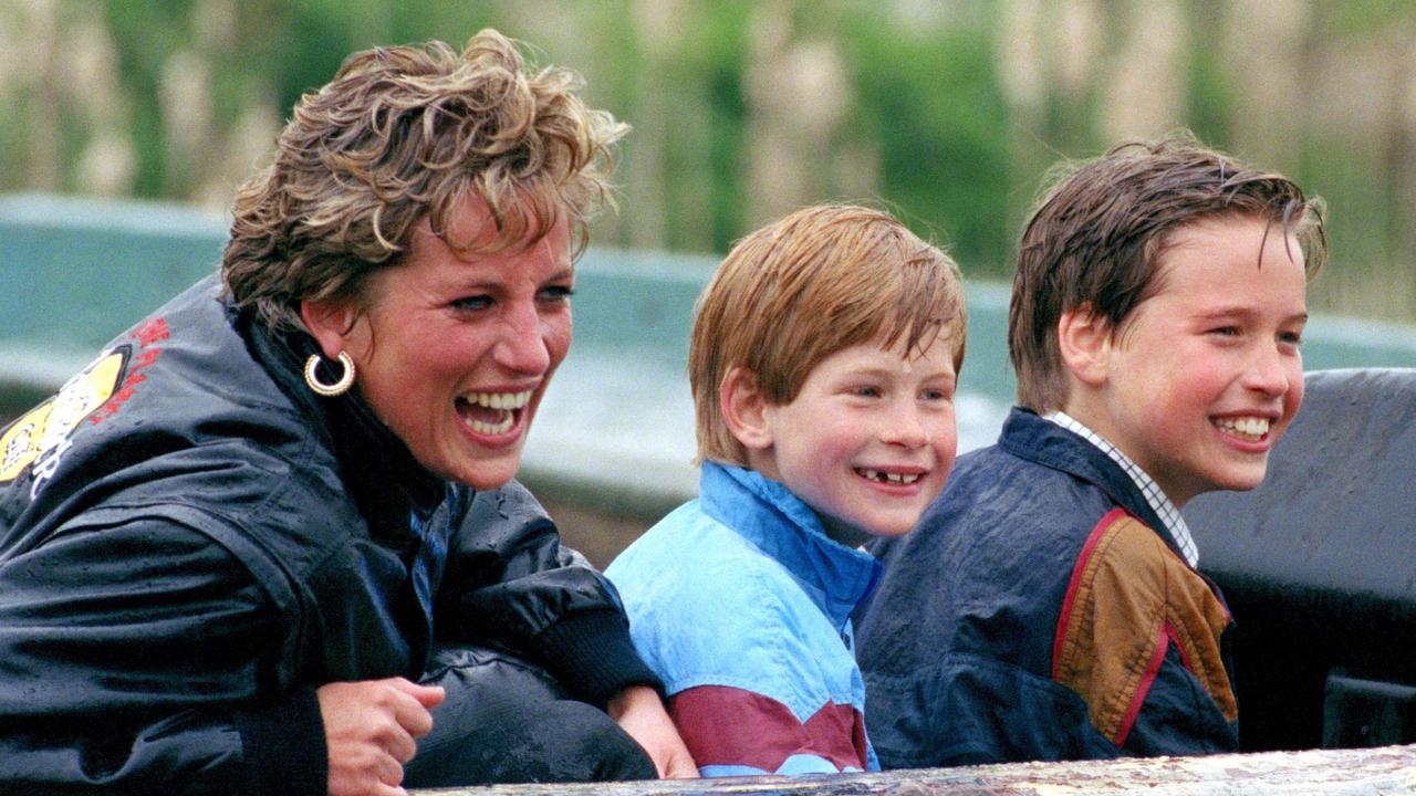 Diana Princess Of Wales, Prince William & Prince Harry visit the Thorpe Park amusement park. Photo: Getty.
