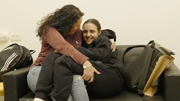 Roni Gonen (right) and her mother, Merav Leshem Gonen, embrace.: Picture IDF.