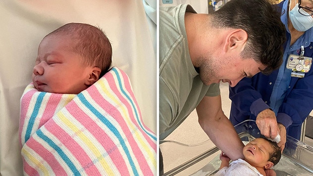 Grand Final baby boom: Jarome Luai and Mitchell Moses have both welcomed new babies, Halo (left) and Aspyn (right) respectively.