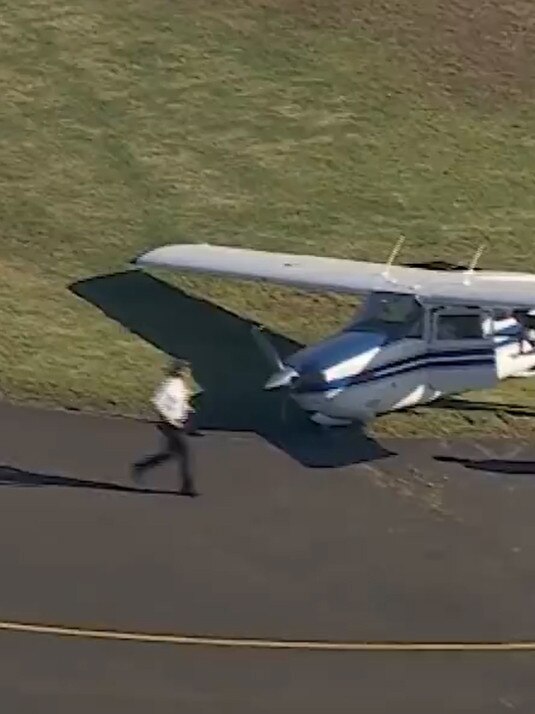 Onlookers rushed to assist the pilot. Picture: X