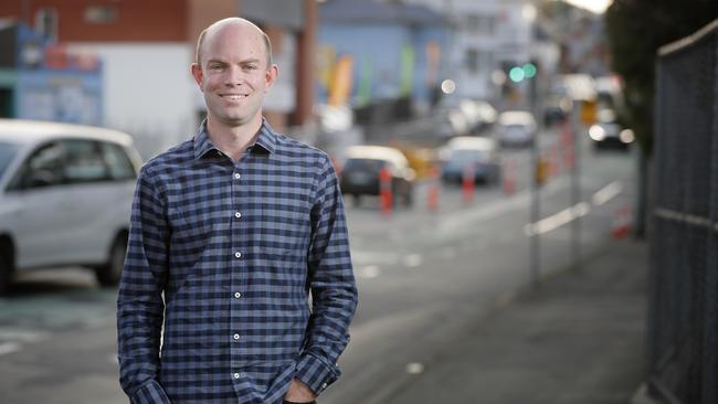 Upper House candidate Richard Griggs is proposing free public transport to solve the city’s traffic congestion problems. Picture: RICHARD JUPE