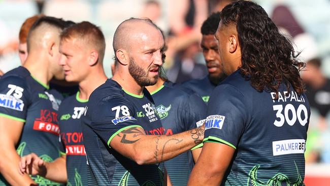 Josh Hodgson left the field after only six minutes with a knee injury. Picture: Mark Nolan/Getty Images