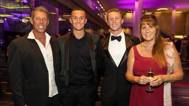 Chris Mooney, Flynn Southam, Damian Nugent and Catherine Marks at the 54th Sports Star of the Year Awards at RACV Royal Pines. THE PULSE . Picture: Celeste Humphrey