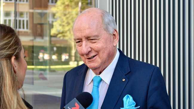 Alan Jones leaves Brisbane Supreme Court after defending defamation claims. Picture: John Weekes