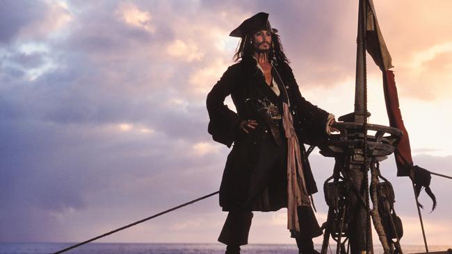 By the time Depp and Heard were on the Gold Coast in 2015, the shine had worn off even the ultra-successful Pirates of the Caribbean franchise in which he plays Captain Jack Sparrow. Picture: Supplied