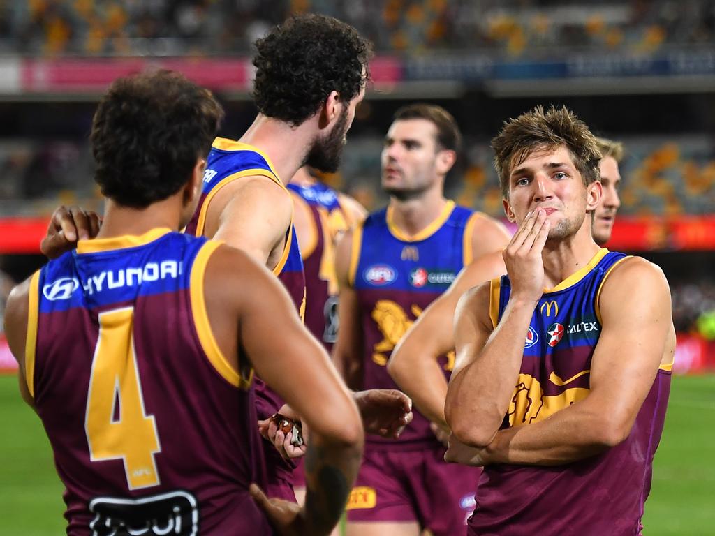 Despite making it to the semi final, the Lions’ goalkicking woes have the potential to be their kryptonite against the Giants. Picture: Albert Perez/AFL Photos via Getty Images