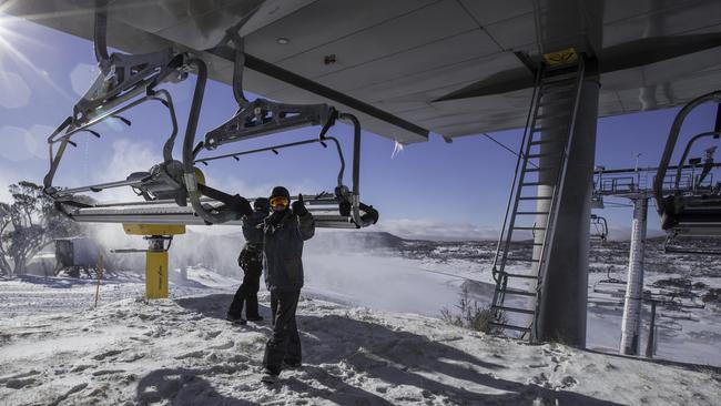 Perisher is pictured as it's coated in a thick blanket of snow on the second day of winter 2015. Picture: Supplied
