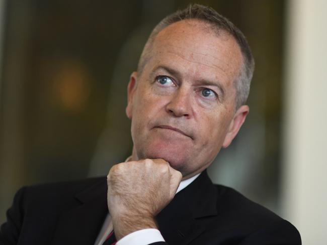 Shadow Government Services Minister Bill Shorten speaks to the media during a press conference at Parliament House in Canberra, Wednesday, December 18, 2019. (AAP Image/Lukas Coch) NO ARCHIVING