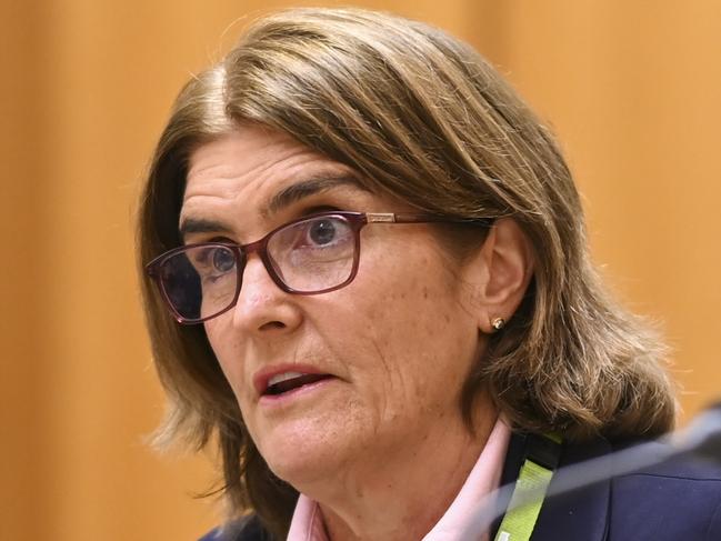 CANBERRA, AUSTRALIA, NewsWire Photos. OCTOBER 26, 2023: Governor of the Reserve Bank of Australia Michele Bullock appears before Senate estimates at Parliament House in Canberra. Picture: NCA NewsWire / Martin Ollman